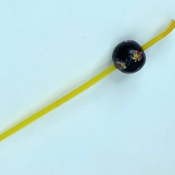 Japanese Tama Kanzashi 150mm Blacken Painted in vermilion Hair ornament GS521 main image 7